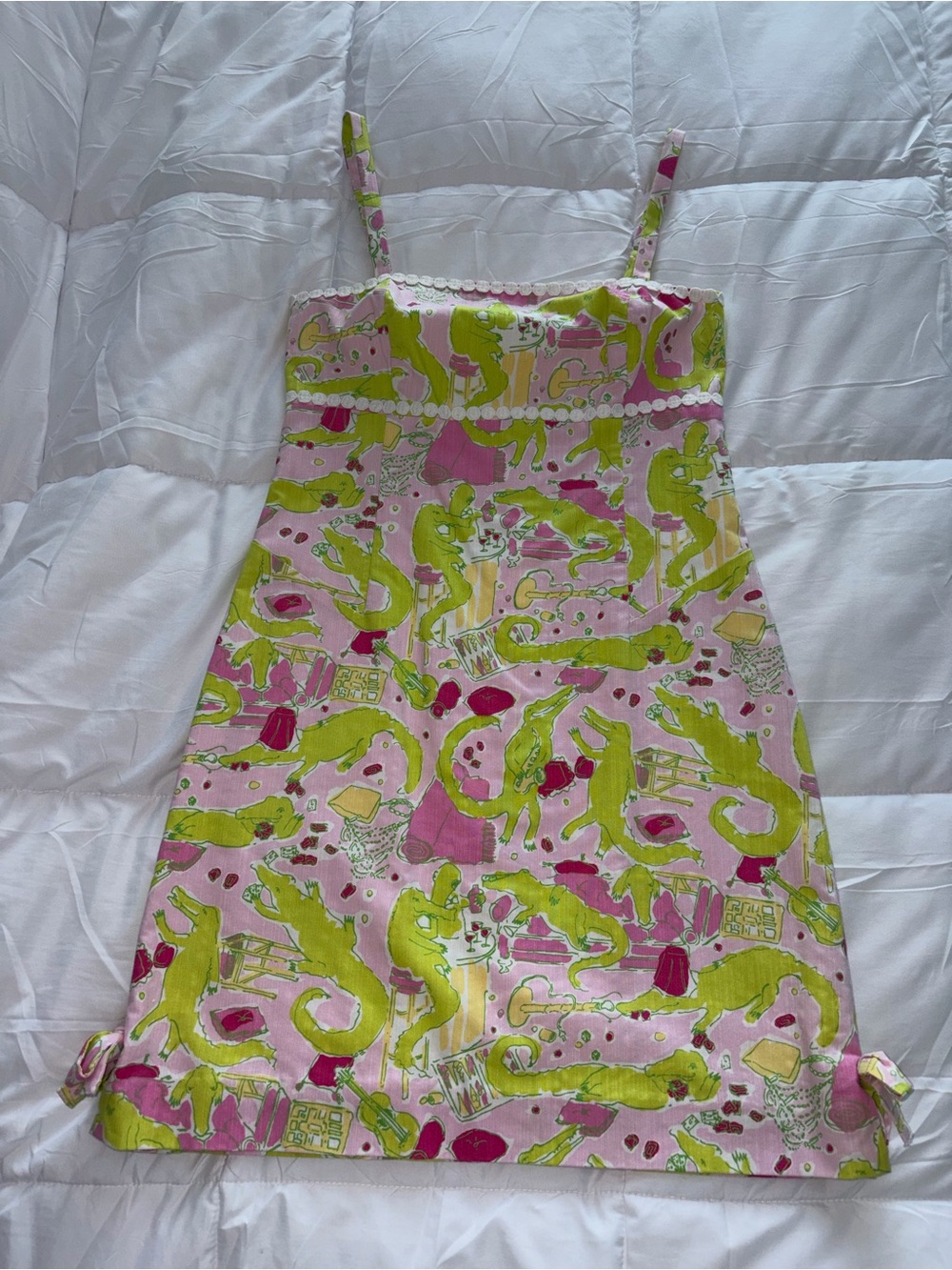 Lilly Pulitzer 4 Bel Aire sundress Originals Frisky Business Alligator EUC